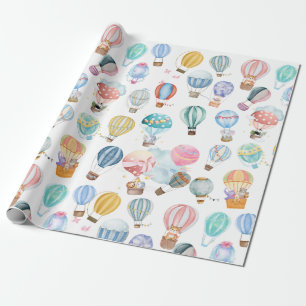 Süße Heißluftballons Geschenkpapier
