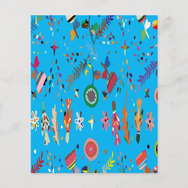 Süße helle bunte Blumen Flyer (Vorne)