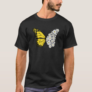 Süße Helle Schmetterling Ästhetik Gänseblümchen T-Shirt