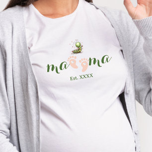 Süße Hellhäutige Babyfüße Herz Mama Raupe Tri-Blend Shirt