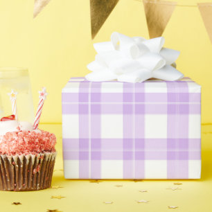 Süße helllila Karo einfache Klassiker Geschenkpapier
