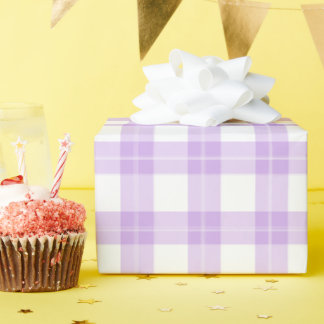 Süße helllila Karo einfache Klassiker  Geschenkpapier