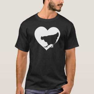Süße Henne, die Hühner liebt, cooles weißes Herz V T-Shirt
