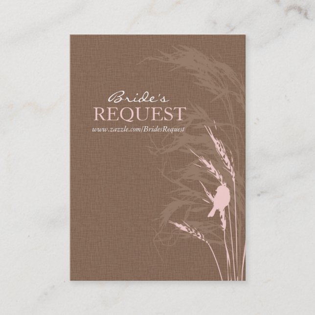 Süße Herbst-Braut-Visitenkarte Visitenkarte (Vorderseite)