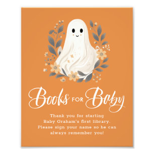 Süße Herbst-Bücher für Baby Shower-Schild mit Geis Fotodruck