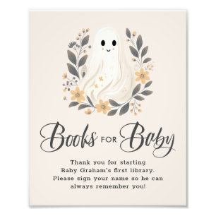 Süße Herbst-Bücher für Baby Shower-Schild mit Geis Fotodruck