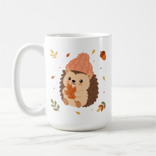 Süße Herbst-Igel-Wasserfarbe-Kaffee Kaffeetasse