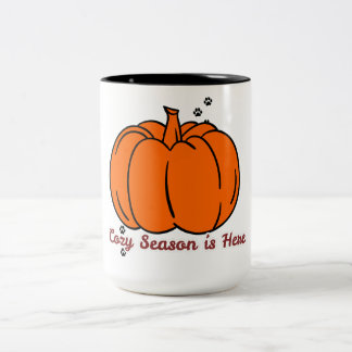 Süße Herbst-Kürbis-Kaffeetasse | Gemütliche Jahres Zweifarbige Tasse