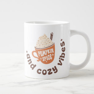 Süße Herbst- Kürbisgewürz- und gemütliche Vibes Jumbo-Tasse