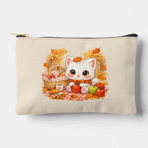 Süße Herbst-Picknick-Kitty – Kuschelkatze im Herbs Zubehörtasche