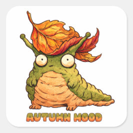 Süße Herbst-Schnecke Herbst-Stimmung Hoodie Quadratischer Aufkleber