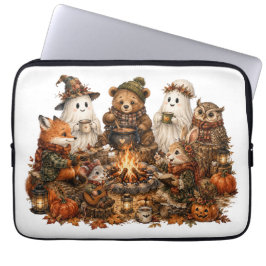 Süße Herbst-Waldtiere beim Spielen Laptopschutzhülle