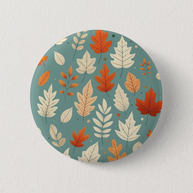 Süße Herbstblätter Button (Vorderseite)