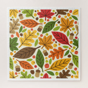Süße Herbstblätter Elemente Puzzle