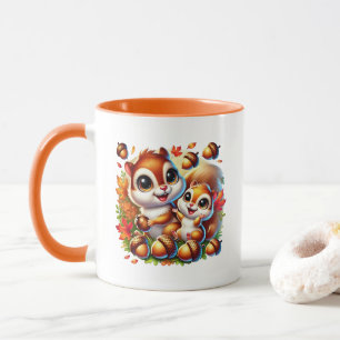 Süße Herbstliche Eichhörnchenliebhaber Tasse