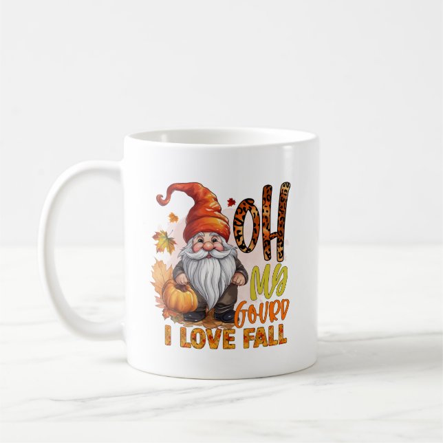 Süße Herbstliebhaber-Gnome Kaffeetasse (Links)