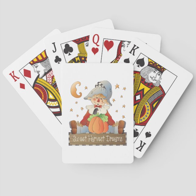 Süße Herbstträume Vogelscheuche Spielkarten (Rückseite)