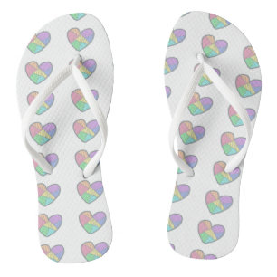 süße Herz-Flatschuhe Flip Flops