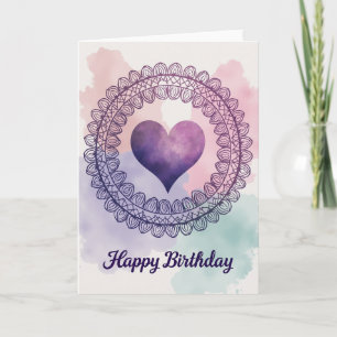 Süße Herz-Geburtstagskarte Karte