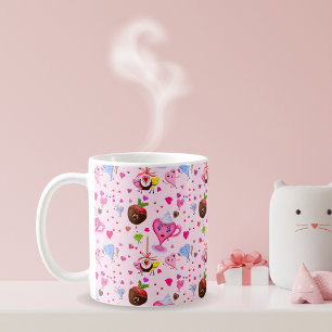 Süße Herzen feiern überall Kaffeetasse