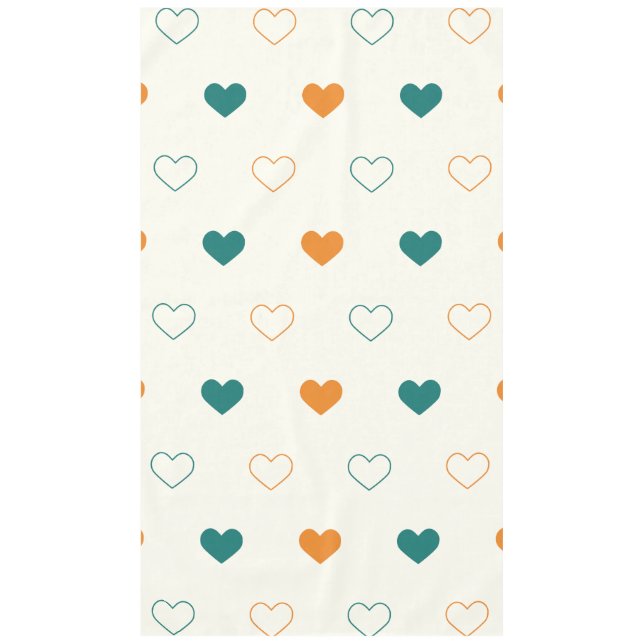 Süße Herzen / grüne Orangencreme Tischdecke (Vorderseite)