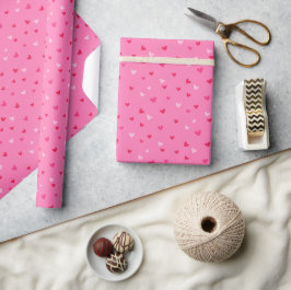 Süße Herzen lieben das Valentinstag-Muster Geschenkpapier