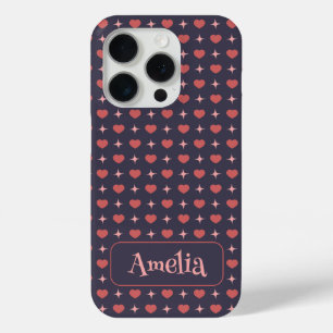 Süße Herzen Muster personalisierter Text Case-Mate iPhone Hülle