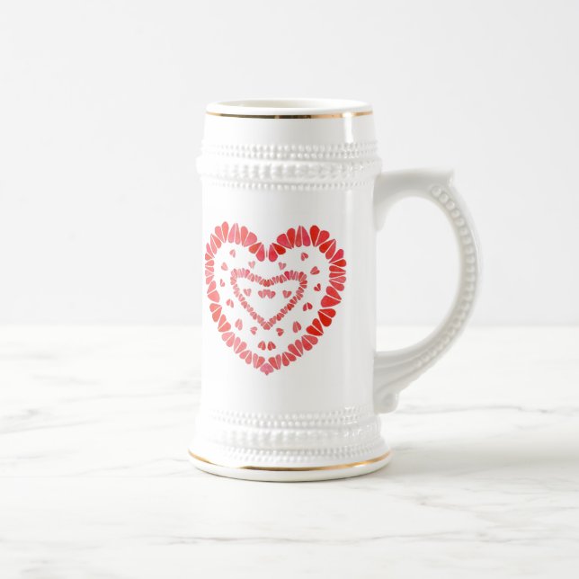SÜSSE HERZEN Stein Bierglas (Rechts)