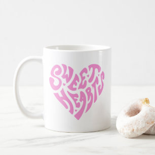 Süße Herzen Süße Valentinsliebe Kaffee Kaffeetasse