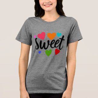 Süße Herzen Tri-Blend Shirt
