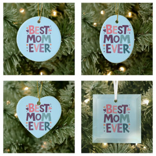 Süße Herzen und Blumen Beste Mutter Aller Zeiten Keramik Ornament