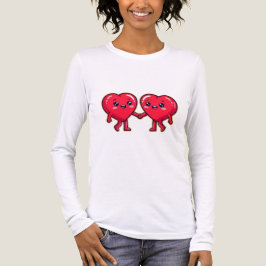 Süße Herzfiguren, die Händchen halten Tri-Blend Shirt