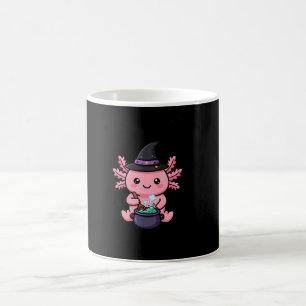 Süße Hexe Axolotl Halloween Tasse