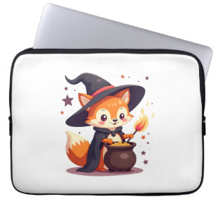 Süße Hexen Fuchs – Magisches Halloween-Tier-T-Shir Laptopschutzhülle