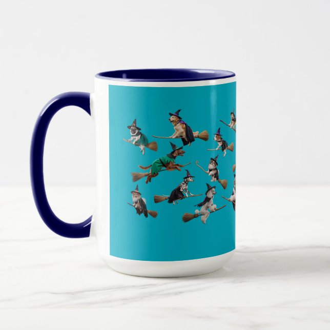 Süße Hexen-Hund-Halloween-Tasse Tasse (Links)