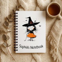 Süße Hexen-Illustration Notizbuch