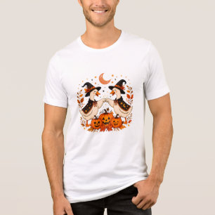 Süße Hexenenten Faustschlag Halloween-Kürbisse Her Tri-Blend Shirt