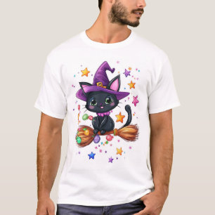 Süße Hexenkatze T-Shirt