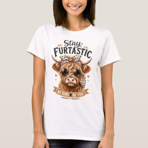 Süße Highland-Kuh Bleib fantastisch Grafik T-Shirt