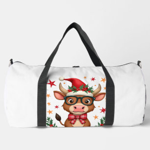 Süße Highland-Kuh Liebhaber Weihnachtsmann Hut Wes Duffle Bag