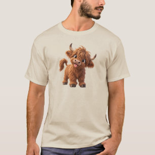 Süße Highland-Kuh – Lustige flauschige Kuh T-Shirt