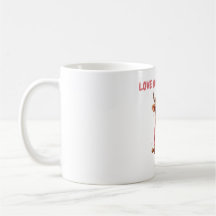 Süße Highland-Kuh Valentins-Herz-Brille Kaffee-Tas