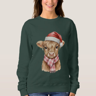 Süße Highland-Kuh-Weihnachten Sweatshirt