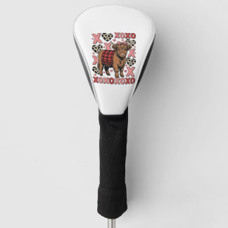 Süße Highland-Kuh XOXO Valentinstag Vintage-Shirt  Golf Headcover