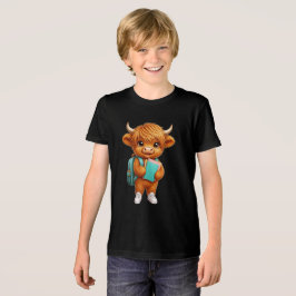 Süße Highland-Kuh Zurück zur Schule | Schulmodus E Tri-Blend Shirt
