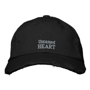 Süße Hippie-Zitat Untamed Heart Vintage Schwarz Ro Bestickte Baseballkappe