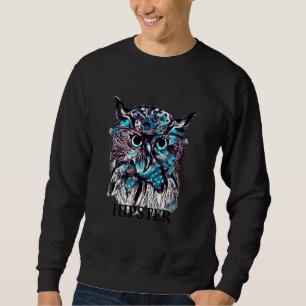 Süße Hipster-Eule mit Fliege Abstract Bohemian  Sweatshirt
