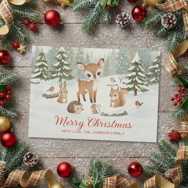 Süße Hirsche und Waldtiere Frohe Weihnachten (Von Creator hochgeladen)