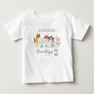 Süße Hof-Tier-Outfits für den 2. und 3. Geburtstag Baby T-shirt