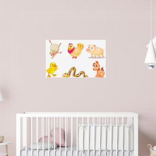Süße Hof- und Haustiere Poster